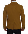 Yellow Cotton Stretch Blazer
