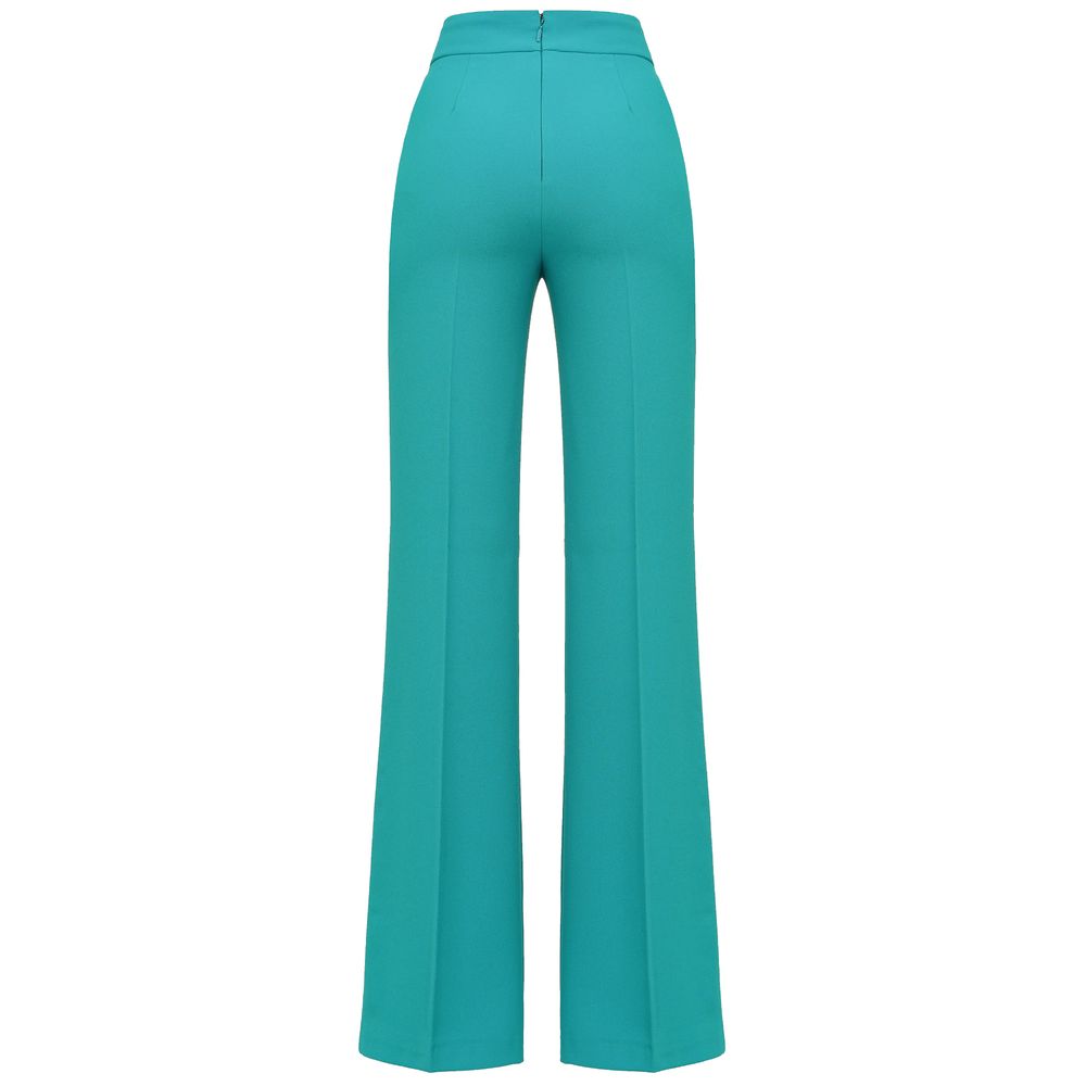 Green Polyester Jeans & Pant