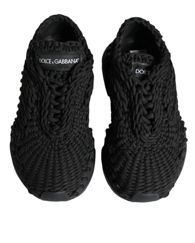 Black Knitted Daymaster Sneakers Shoes