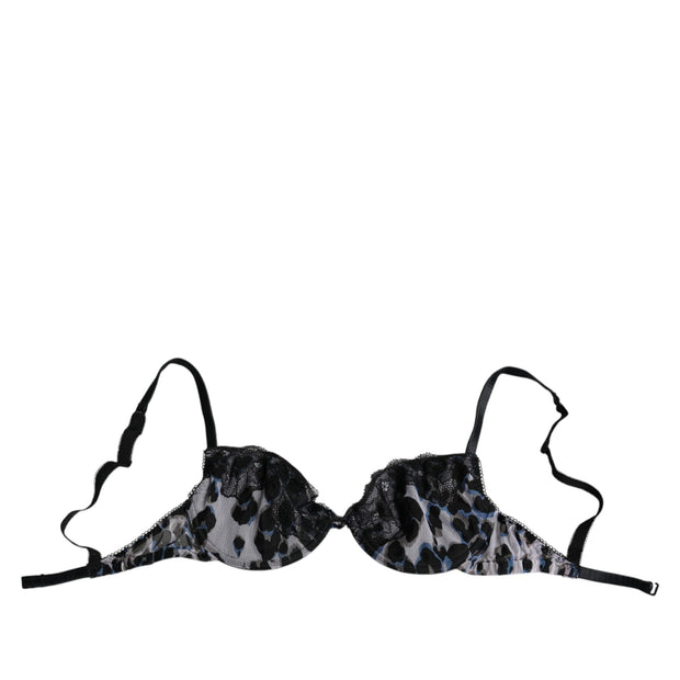 White Leopard Push Up Reggiseno Bra Underwear