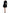 Black Viscose Cut Out A-line Long Sleeves Mini Dress