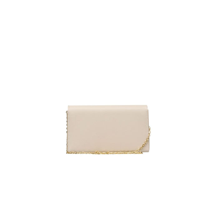 Beige Polyethylene Women Crossbody Bag