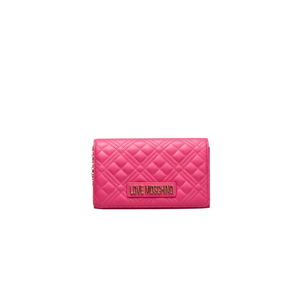 Fuchsia Polyethylene Women Crossbody Bag