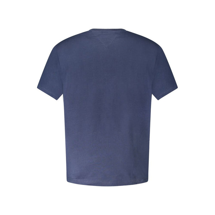 Blue Cotton Men T-Shirt