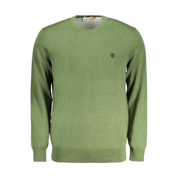 Green Cotton Men Sweater