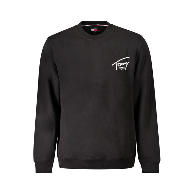 Black Cotton Men Sweater