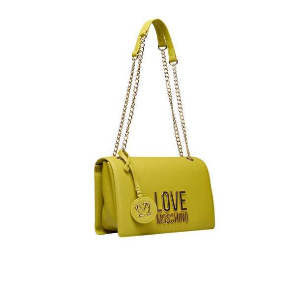 Yellow Polyethylene Women Crossbody Bag