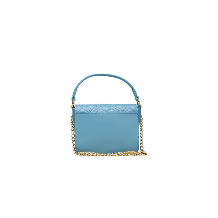 Light Blue Polyethylene Women Handbag