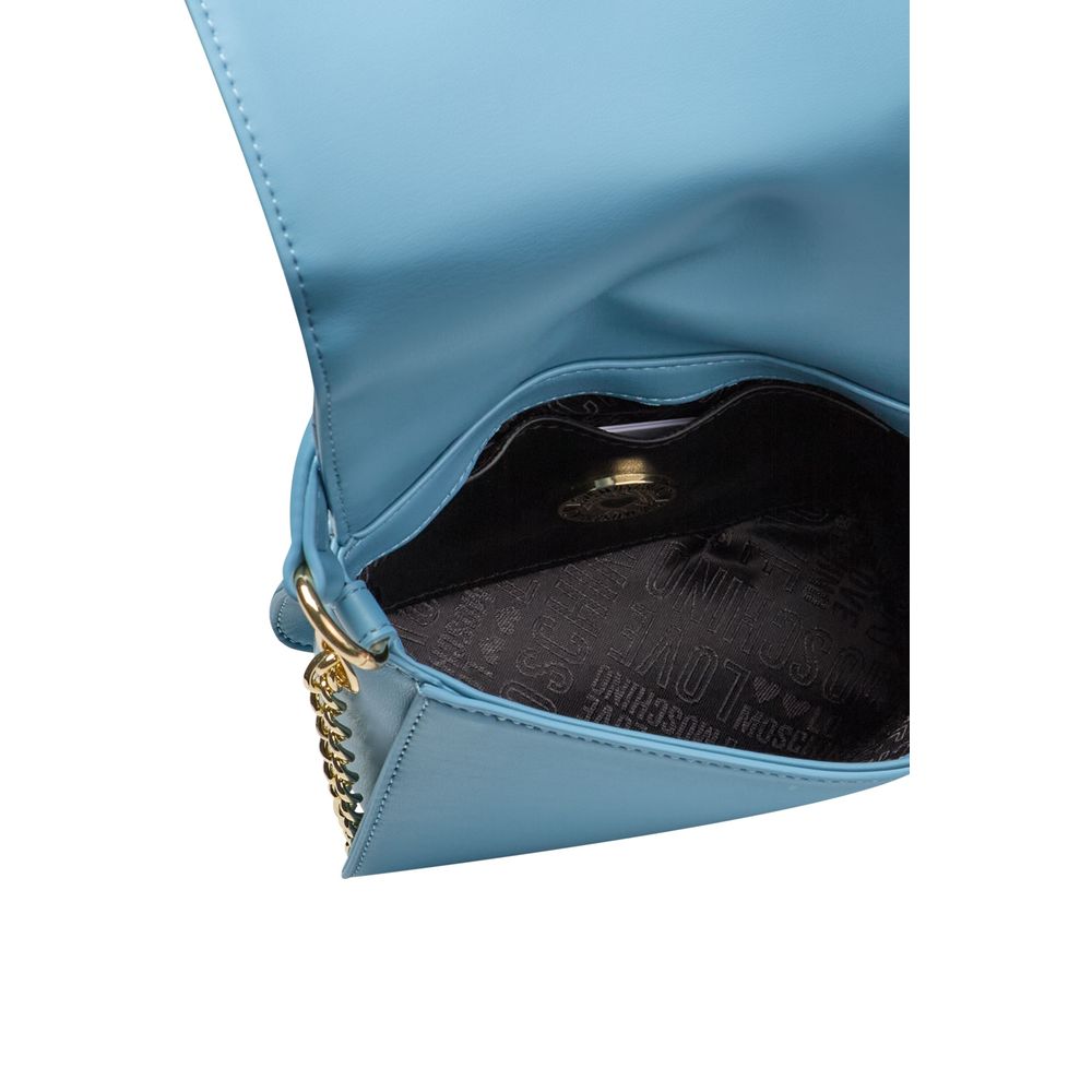 Light Blue Polyethylene Women Handbag