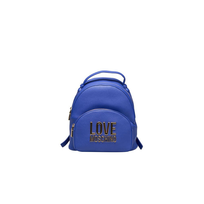 Blue Polyethylene Women Backpack