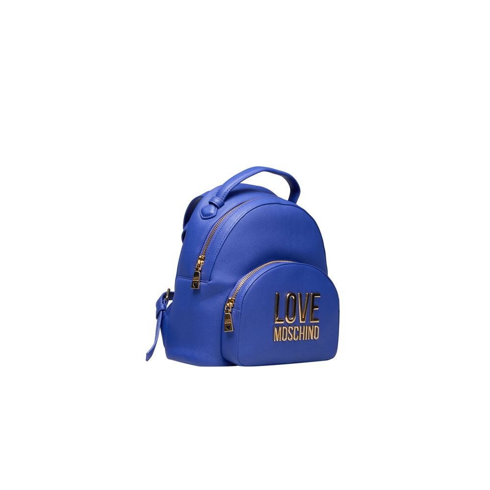 Blue Polyethylene Women Backpack