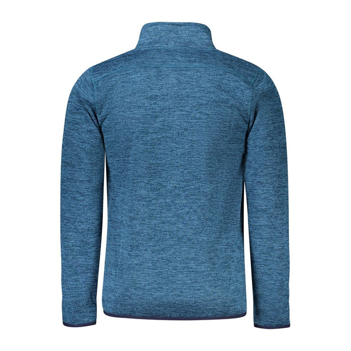 Blue Polyester Men Jacket