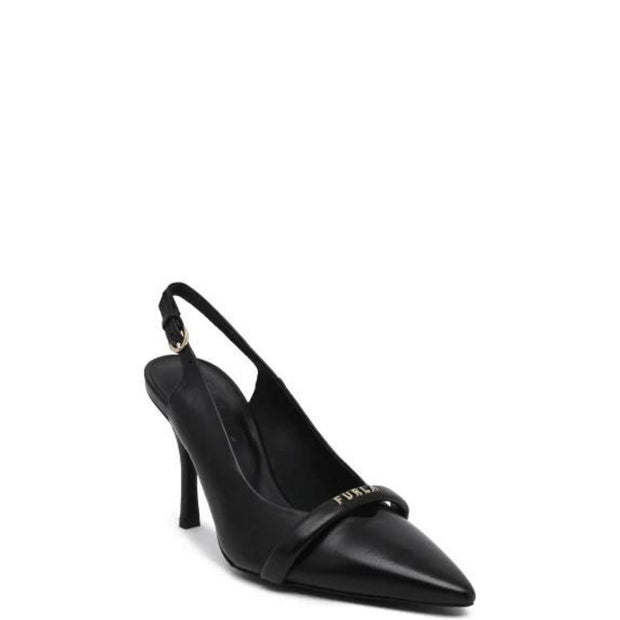 Black Leather High Heel