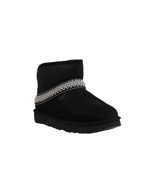 Black Suede Leather Ankle