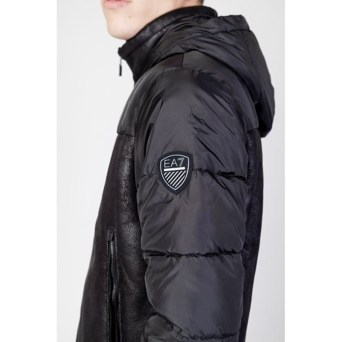 Black Polyester Jackets & Coat