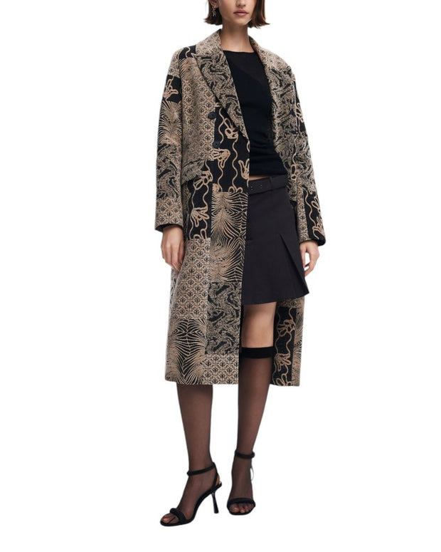 Beige Polyester Jackets & Coat
