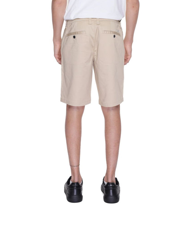 Beige Cotton Bermuda