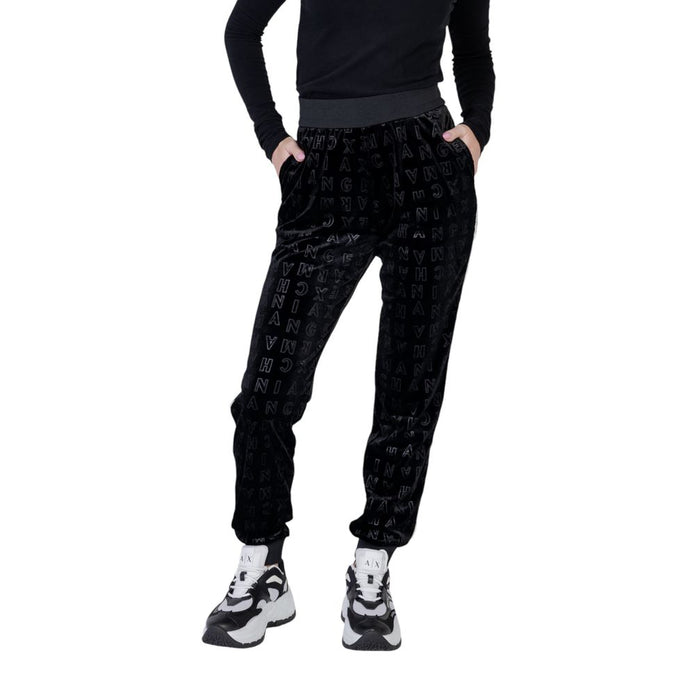 Black Polyester Jeans & Pant