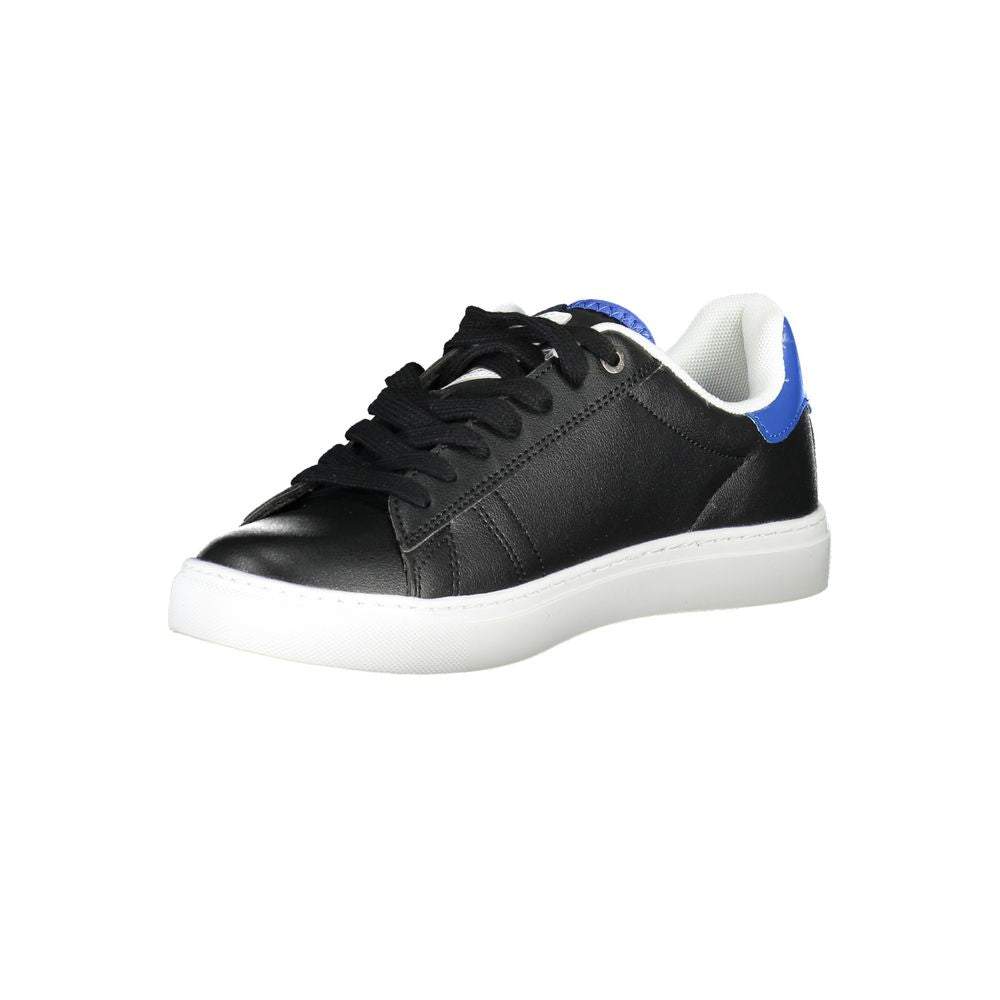 Black Polyester Sneaker