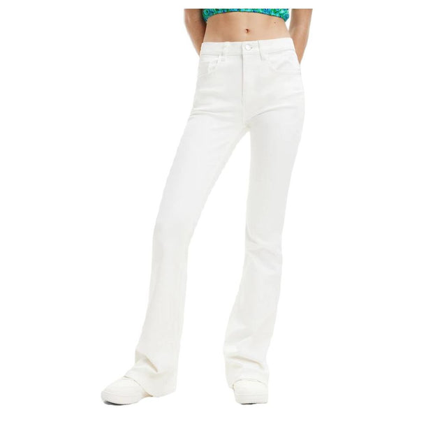 White Cotton Jeans & Pant