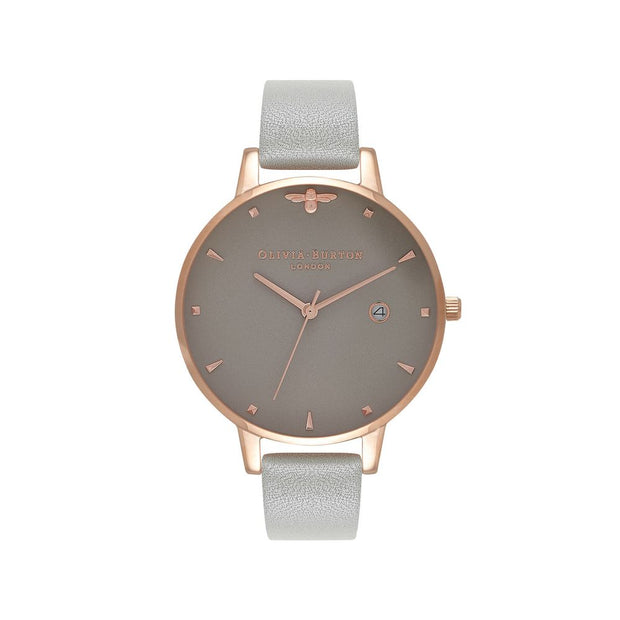 Gray Synthetic Leather Watch