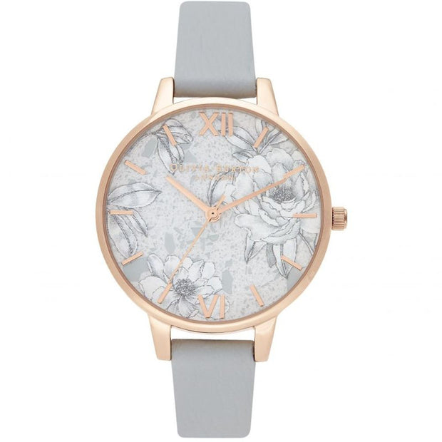 Gray Synthetic Leather Watch