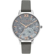 Gray Synthetic Leather Watch