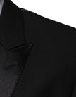 Black Wool 3 Piece Slim Fit Formal Suit