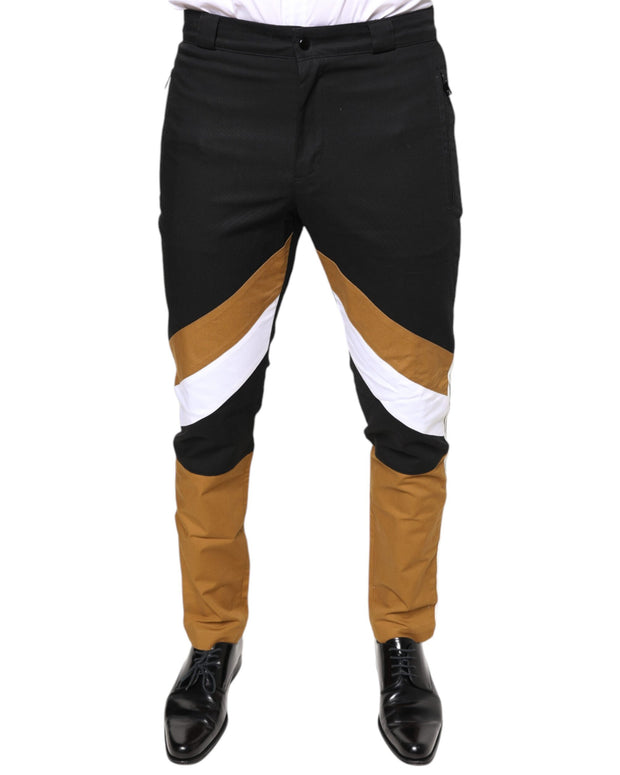 Multicolor Stripe Skinny Cotton Pants