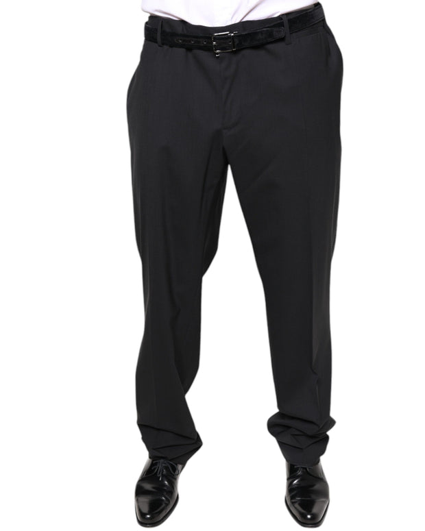 Black Wool Men Formal Dress Pants