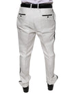 White Polyester Formal Dress Pants