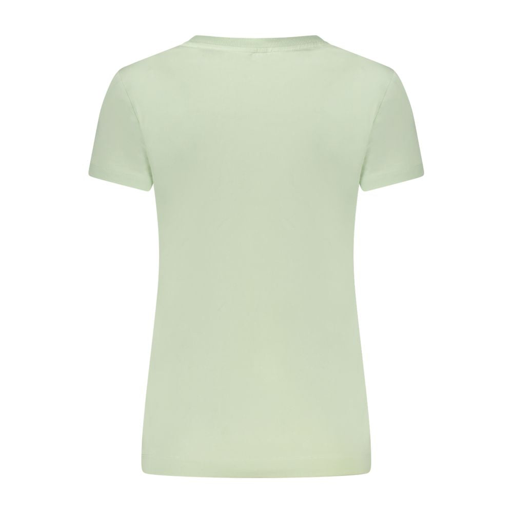 Green Cotton Women T-Shirt