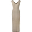 Beige Cotton Women Dress