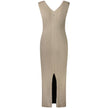 Beige Cotton Women Dress