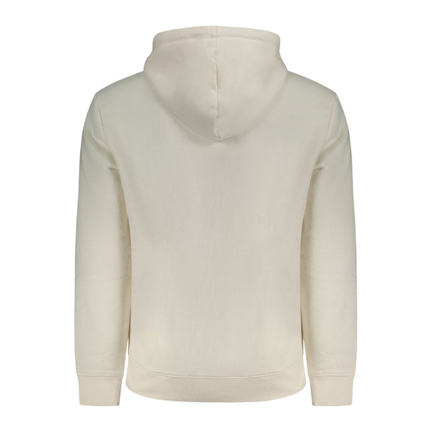 White Cotton Mens Hooded Sweater