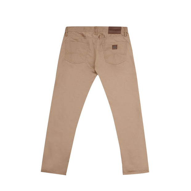 Brown Cotton Jeans & Pant