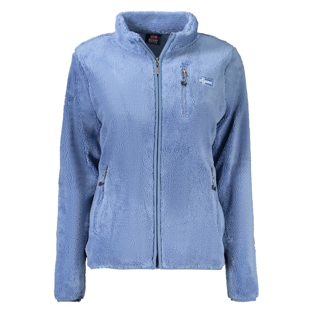 Light Blue Polyester Women Jacket