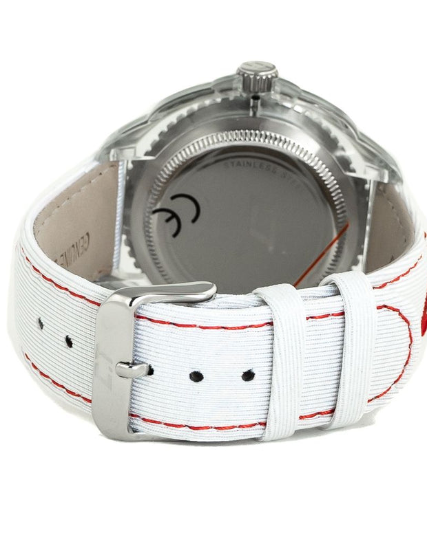 White Leather Watch