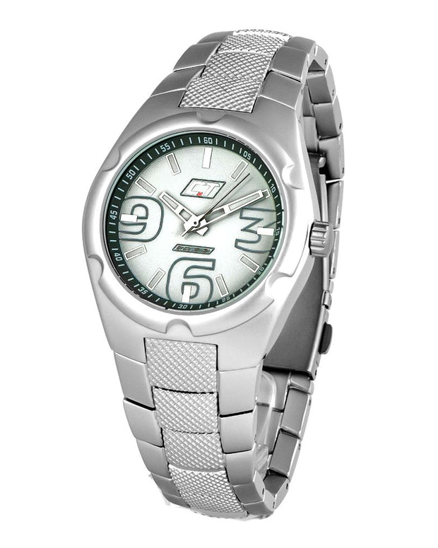 Silver Polycarbonate Dress Watch