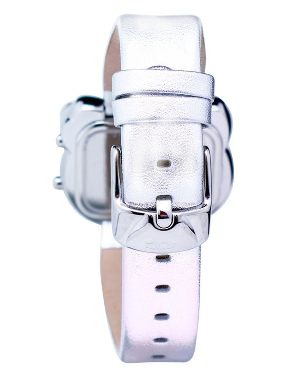 Silver Leather Watch