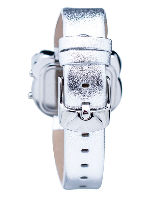 Silver Leather Watch