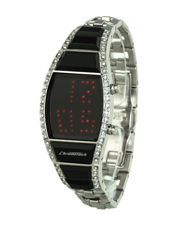Silver Stainless Steel Digital Watch
