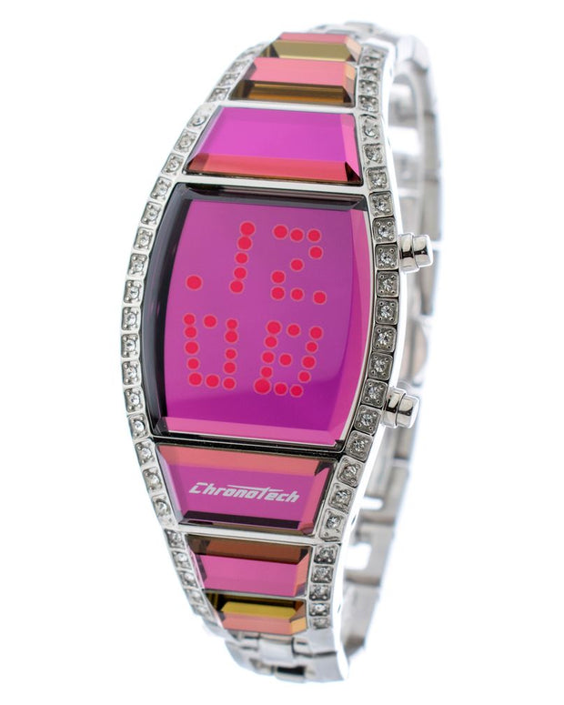Silver Stainless Steel Digital Watch
