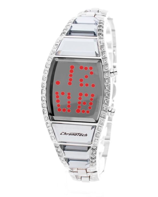 Silver Stainless Steel Digital Watch