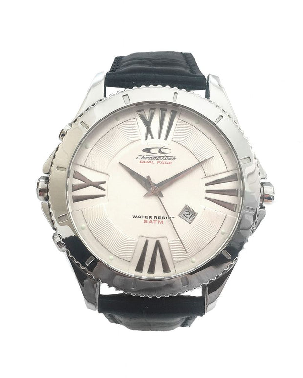 Black Leather Watch