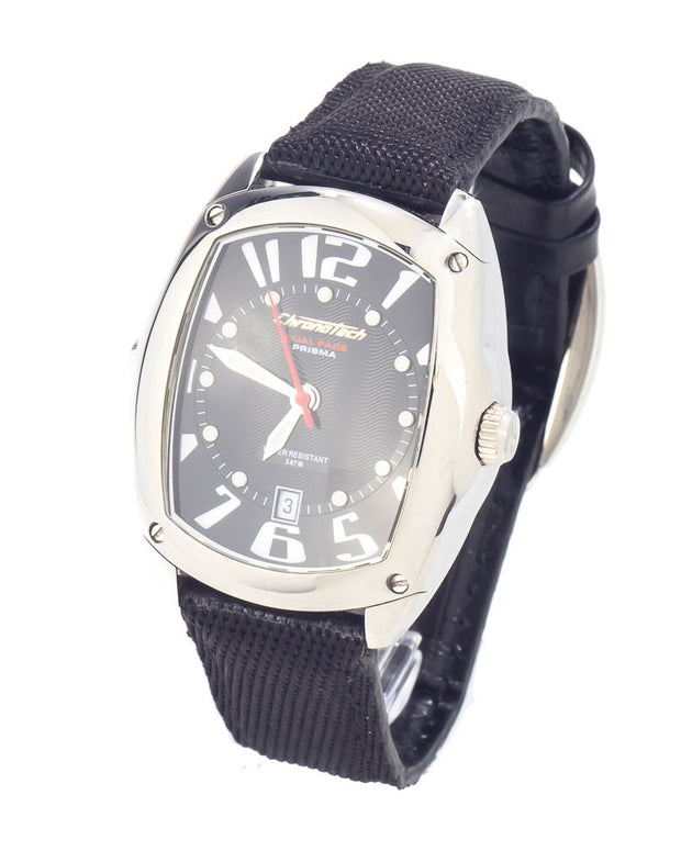 Black Leather Watch