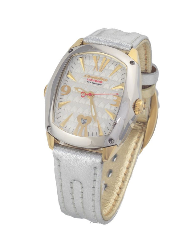 Silver Leather Watch