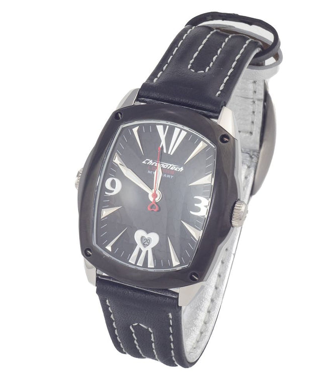 Black Leather Watch