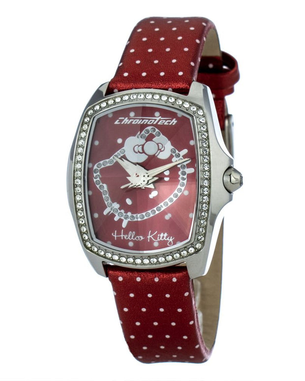 Red Leather Dress Watch