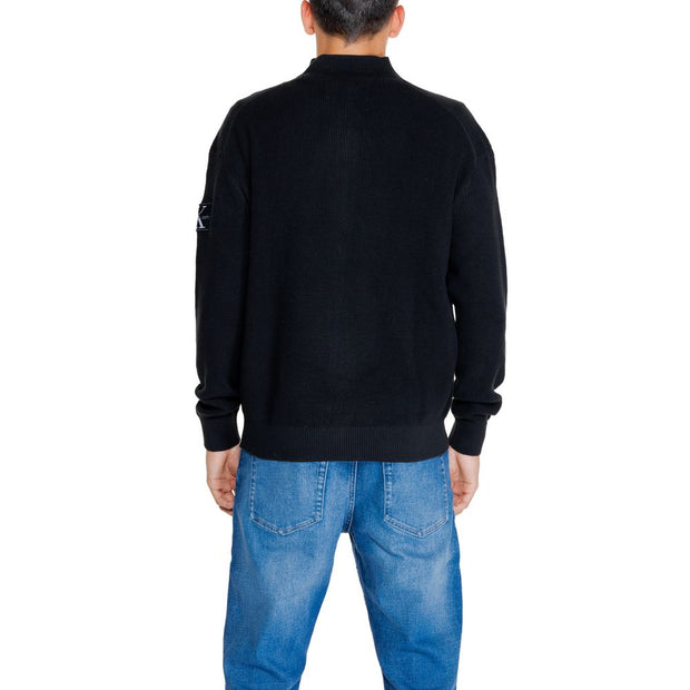 Black Recycled Cotton Cardigan